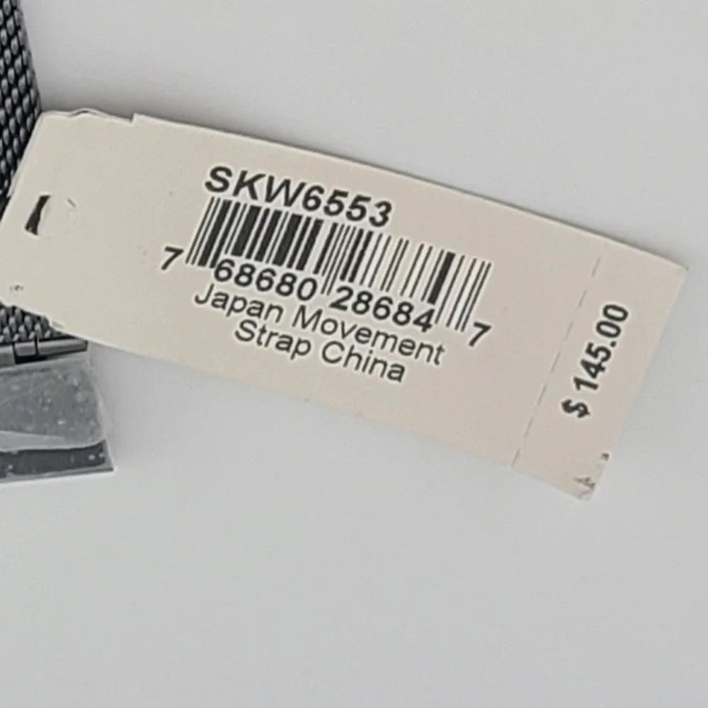 Skagen Grenen Men's Watch Gunmetal Mesh Steel Black Dial SKW6553 New